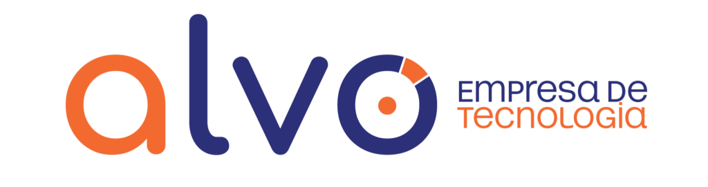 Logotipo Alvo empresa de tecnologia